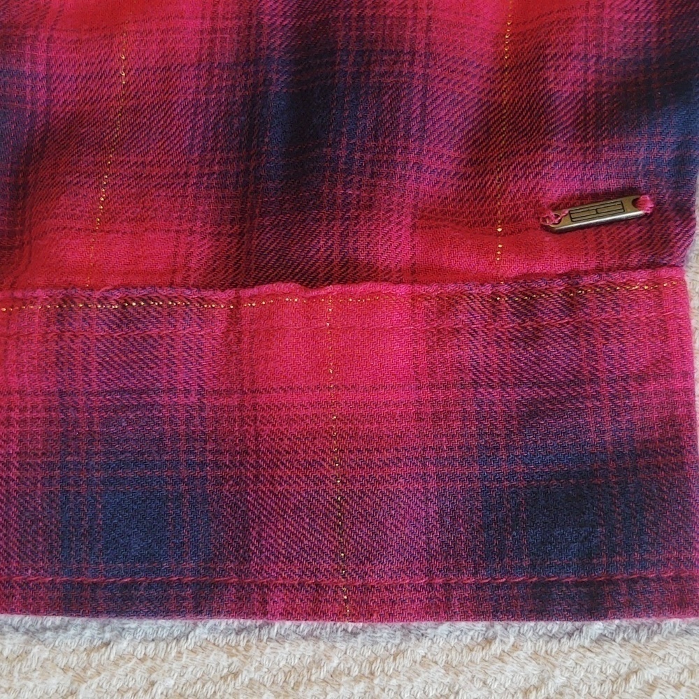 Tommy Hilfiger Women's Long Sleeve Button Up Plaid Shirt - Picture 14 of 14